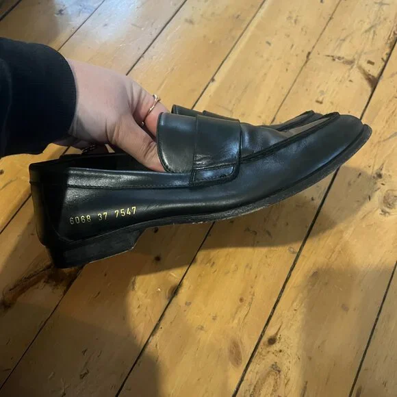 Women by Common Projects black leather loafer - Picture 3 of 9